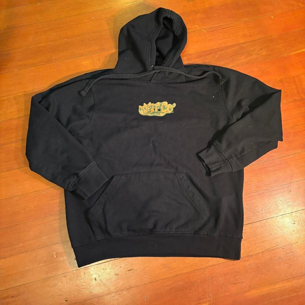 Unbranded Men's Black and Navy Hoodie